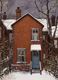 John Kasyn, Back of St. Patrick St., [Toronto], oil on board