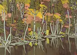 Dead Birches, Ontario Lake by Illingworth Kerr, 1976, oil on canvas, sold Apr 1996