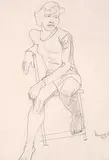Maxwell Bennett Bates, Untitled - Sketch of Model