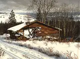 Merv Brandel, Winter Stroll, oil on canvas