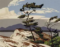 A. J. Casson, White Pine, 1948, colour silkscreen on paper