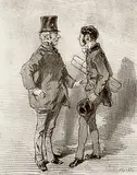 Paul Gavarni, Ce Que se Fait Dans les Meilleurs Societes, lithograph on paper