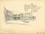 John Sloan Gordon, Stinger's Fish House Store, Friendship, Maine, 1930, pencil on paper