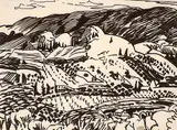 Illingworth Kerr, Untitled - Foothill Sketch, felt pen on paper