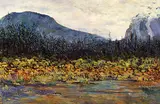 Ruth Fern Langemann, Autumn Glow, Vermilion Lake, 1991, acrylic on canvas