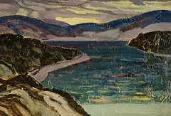 Henrietta Mabel May, Lower St. Lawrence River, oil on panel