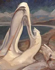 Ina D.D. Uhthoff, Untitled - Driftwood, 1930, oil on canvas