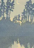 Mary E. Wrinch, Crescent Moon #12/100, colour relief print on paper