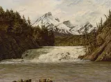 Carolyn Menu, Bow Falls, 1976, acrylic on canvas
