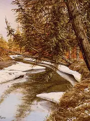 Carolyn Menu, April Afternoon, 1979, acrylic on masonite