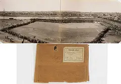 William J. Oliver, Photograph of Calgary baseball game, 1911, black and white photograph on paper