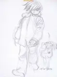 William Arthur Winter, Untitled - Child in Winter Parka with Dog