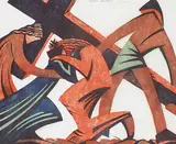 Sybil Andrews, Via Dolorosa #45/60, 1935, colour lino block on paper