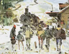 Souvenir by Serge Brunoni, oil on canvas, sold Nov 1995
