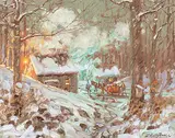 Le Temps des Sucres by Littorio del Signore, oil on canvas, sold Nov 1995