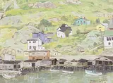 Frances-Anne Arbuckle, Petty Harbour, Newfoundland, oil on board