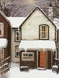 John Kasyn, Behind Queen Street West, oil on masonite