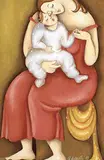 Rajka Kupesic, Mother and Child, 1993, pastel on paper