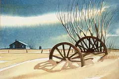 Alfred William Davey, Untitled - Prairie Scene, watercolour on paper