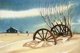 Alfred William Davey, Untitled - Prairie Scene, watercolour on paper