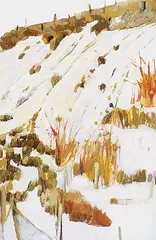 Joyce Devlin, Untitled - B.C. Hillside, 1977, oil on board