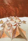 John Kenneth Esler, Tents [Ten Series IV] #A.P., 1977, colour etching on paper