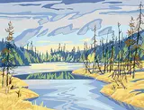 Paul F. Gauthier, Untitled - Northern Ontario Lake 240/250, silkscreen on paper