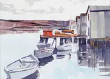 Jack Hambleton, Indian Harbour, N.S., oil on canvas board