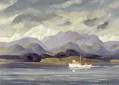 Ronald Threlkeld Jackson, Behind Cortez, oil on masonite