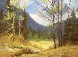 John R. Jackson, Meadow, Tonquin Valley, oil on canvas board