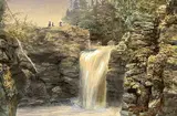 Marmaduke Matthews, Untitled - Waterfall with People in Background