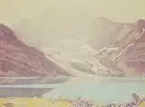 Walter J. Phillips, Lake McArthur, Canadian Rockies #166, 1931, colour wood block on paper