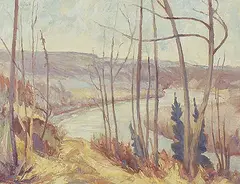 John Gordon Sinclair, Belgravia View, 1959, oil on masonite