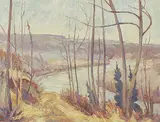 John Gordon Sinclair, Belgravia View, 1959, oil on masonite