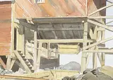 Untitled - Mine Tipple by Margaret Shelton, 1939, watercolour on paper, sold Nov 1995