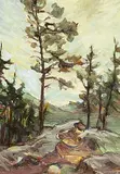 Frank Vervoort, Dark Day Banff, 1967, oil on masonite