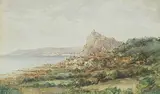 George Harlow White, Untitled - Mt. St. Michelle, Paris, watercolour on paper