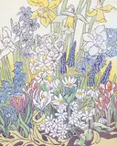 Mary E. Wrinch, The Pagent of April #19/100, colour wood block on paper