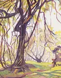 Agnes Bernice Fenwick Martin, Tanglewood, oil on canvas board