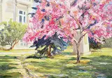 Francine Noreau, Memorial Park, oil on canvas