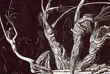 Margaret Shelton, Sylvan Phantasy #4/50, 1943, lino block on paper