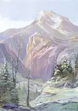 Robert E. Wood, Untitled - Mountain Scene, 1963, oil on canvas