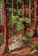 Henry Eric Bergman, Sunlight and Shadows, 1922, oil on Beaverboard