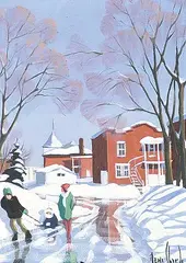 Promenade by Rémi Clark, 1995, oil on canvas, sold May 1995