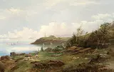 William Nicoll Cresswell, Untitled - Picnic on the Shore, 1880, oil on canvas