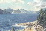 Peter Maxwell Ewart, Howe Sound, B.C., oil on masonite
