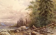 William Ferris, Untitled - British Columbia Coastal View, 1900, watercolour on paper