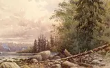 William Ferris, Untitled - British Columbia Coastal View, 1900, watercolour on paper