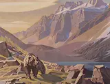 William Beverley Herbert, Untitled - Grizzly Bear, oil on canvas