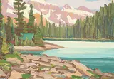 Lake O'Hara Looking North by Illingworth Kerr, 1984, oil on canvas board, sold May 1995